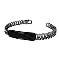Bracciale Boccadamo Man in Acciaio Zirconia ABR352B - ABR352B
